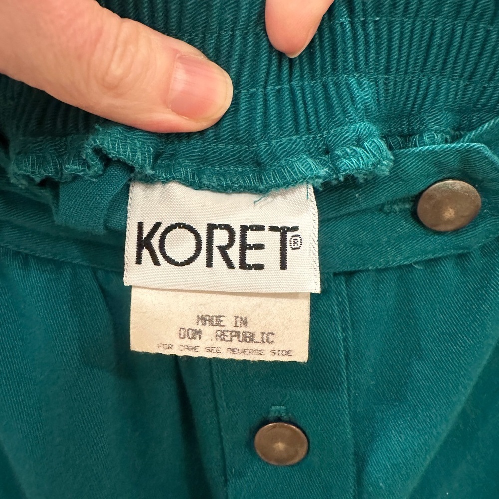 Koret Teal Button Front Midi Skirt Size 10 - Picture 5 of 6